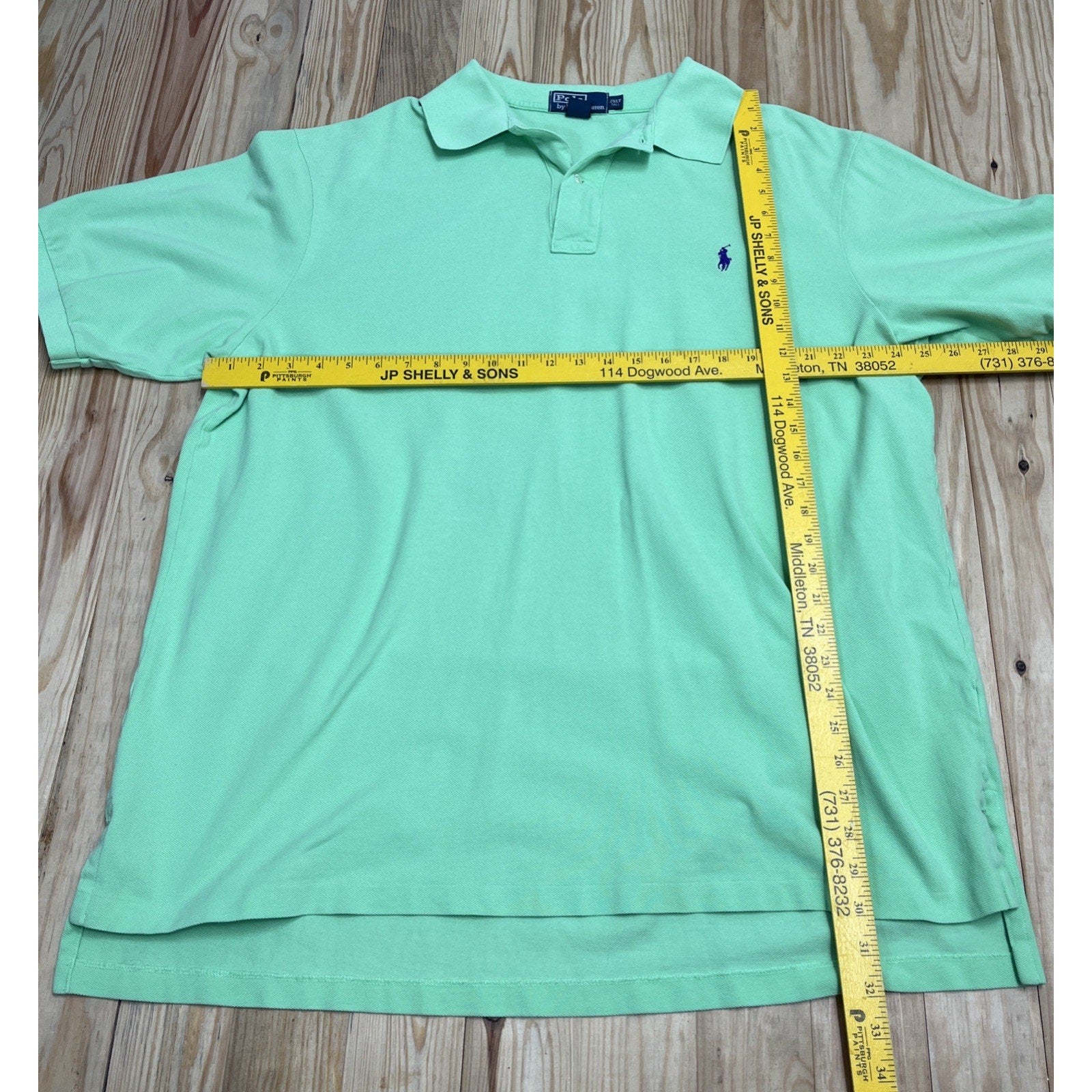 Polo Ralph Lauren 2XLT Green Mens Short Sleeve Polo Shirt Pony 100% Cotton