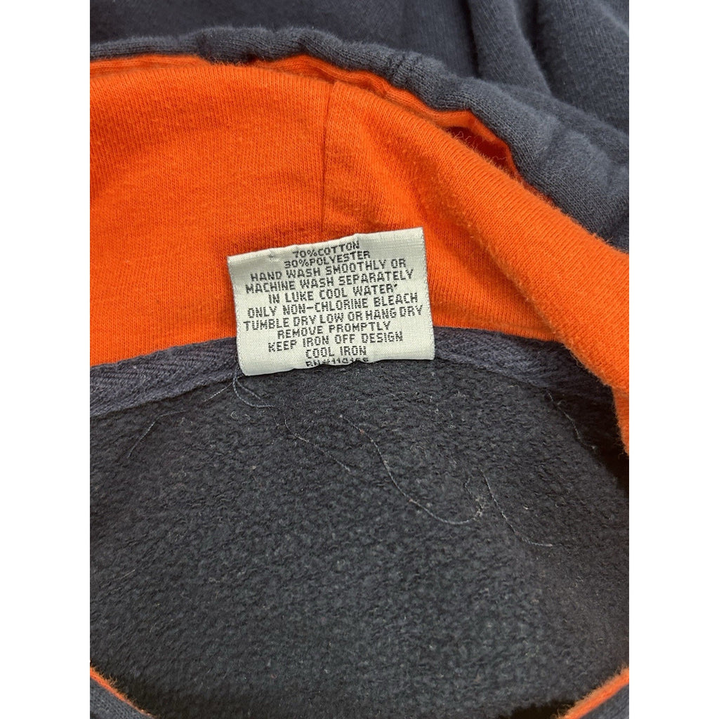 Stadium Hoodie Sweatshirt Auburn University Navy Blue Orange Size S
