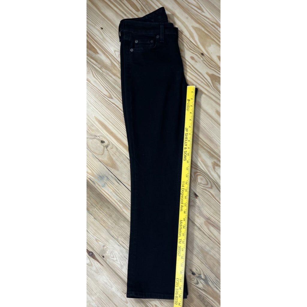 AERO Aeropostale Black Jeans Womens Reg Stretch Mid Rise Boot Cut Size 8 Short
