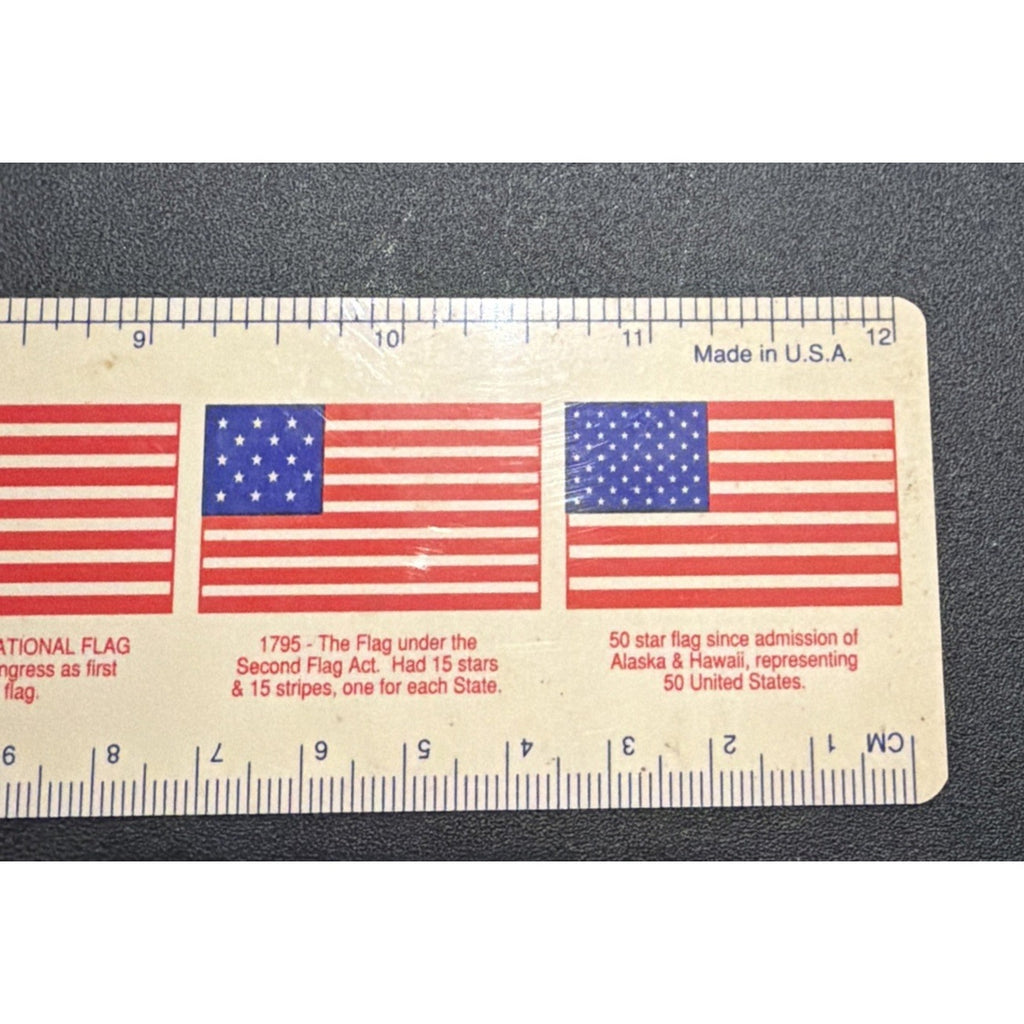 Vintage WOODMEN OF THE WORLD OMAHA WOODMEN RULER FLAGS OF THE US PRESIDENTS