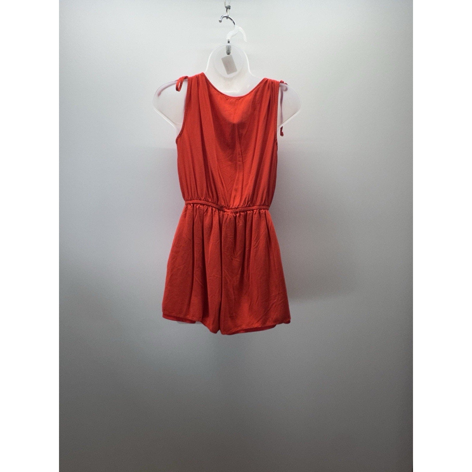 One Clothing Romper Dark Orange Red One Piece Shorts Shoulder Tie Women’s Small