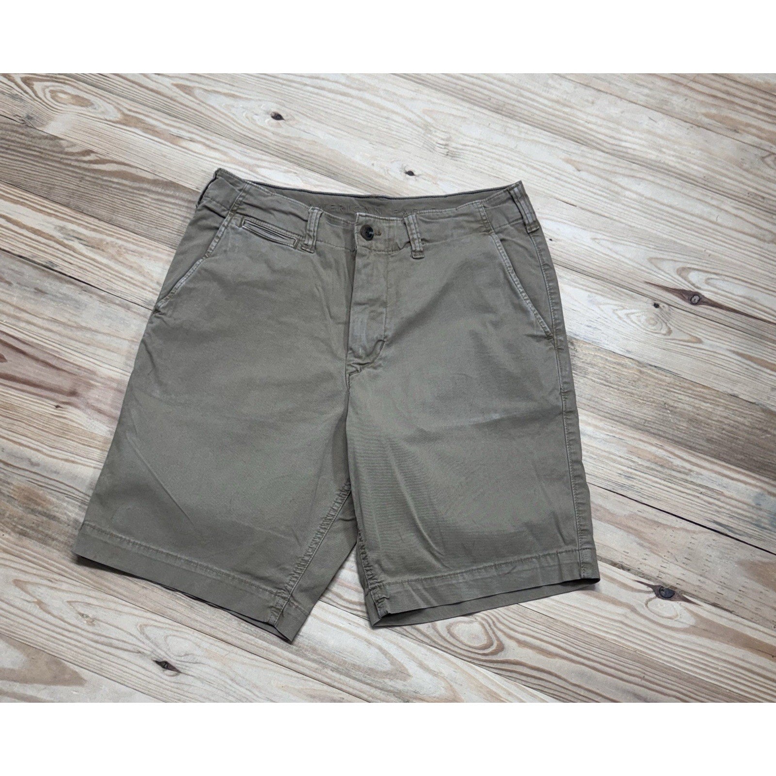 AE AMERICAN EAGLE CLASSIC Khaki CASUAL COTTON Stretch SHORTS MENS SIZE 31 x 10