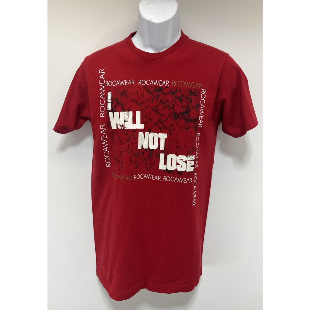 Rocawear Men's "I WILL NOT LOSE" Graphic T Shirt Size Medium