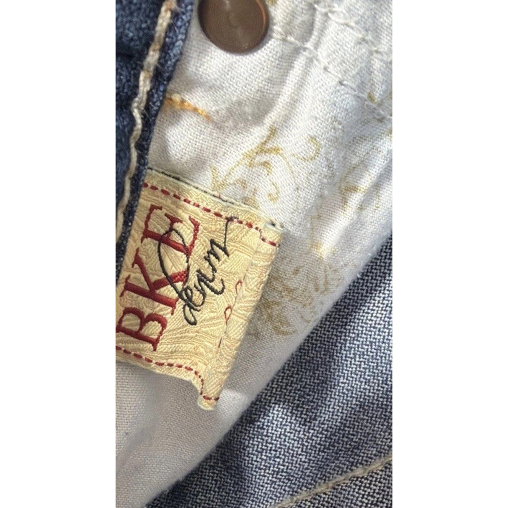 BKE Buckle Jeans Womens 30x19 Blue Kate Capri Stretch Mid Rise Distressed Denim