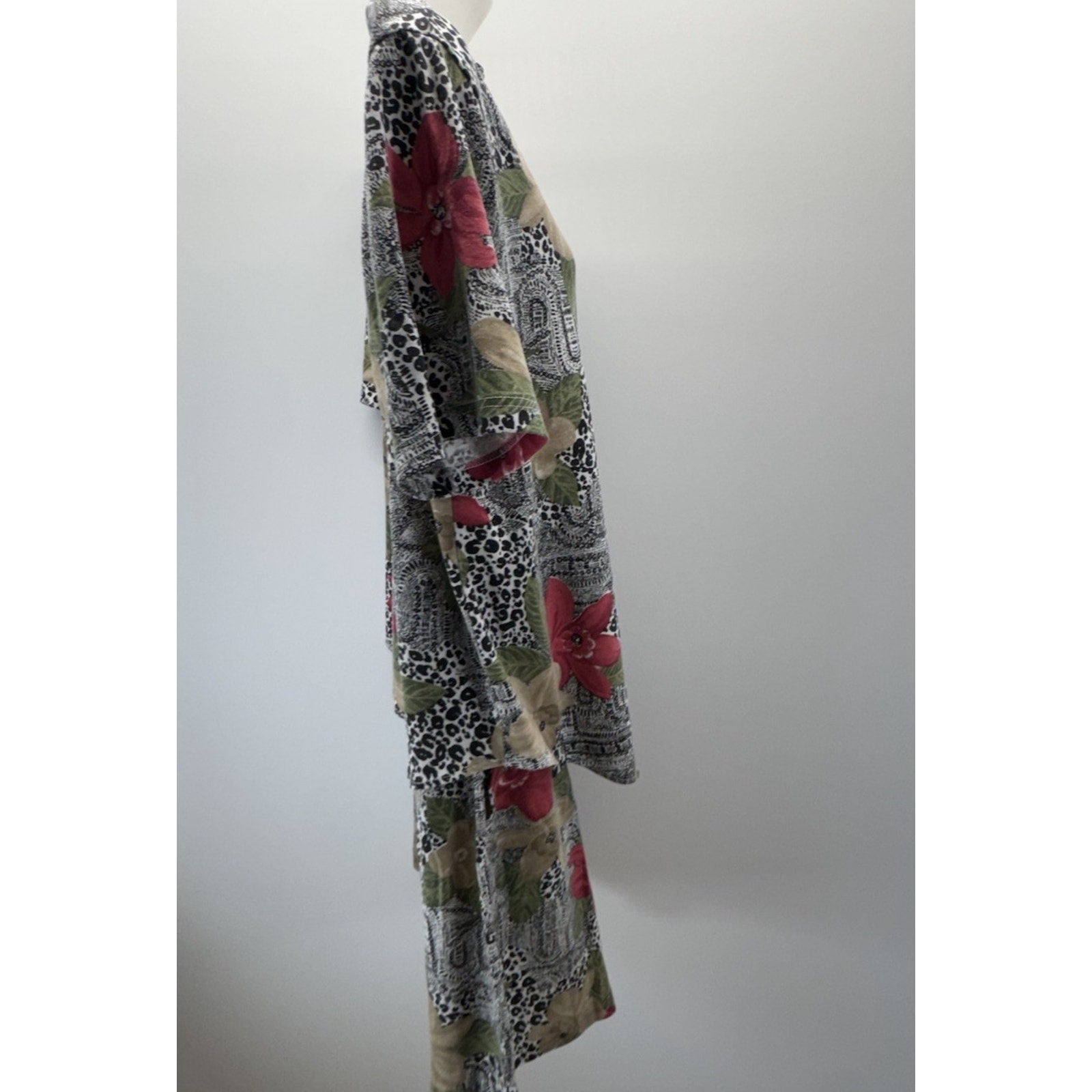 Vintage Land ‘n Sea Floral Animal Print Blouse & Shorts Set Size Medium