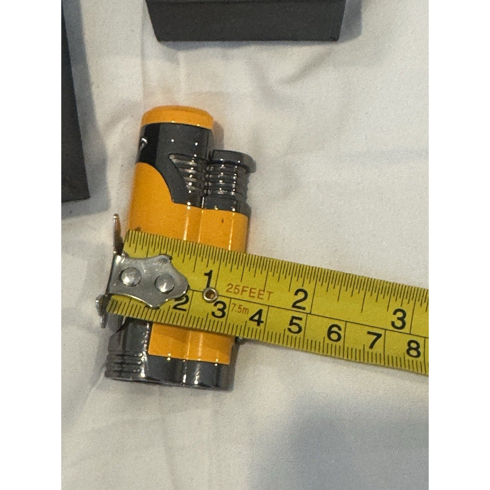 GUEVARA Double Jet Torch Butane Lighter Yellow Windproof Cigar Punch New In Box
