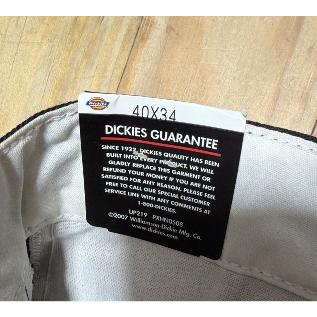 Dickies Loose Fit Double Knee Pants Black Mens Streetwear Skate Workwear 40x34