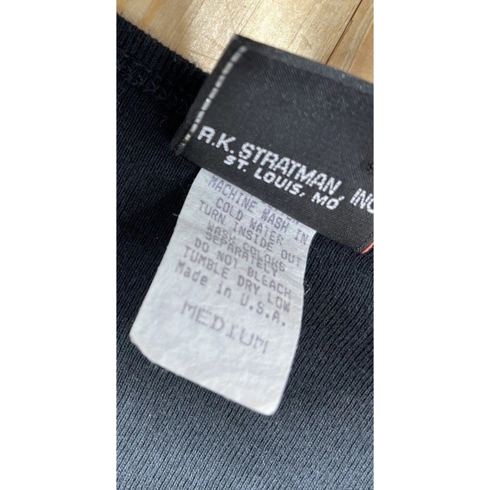 Vtg HARLEY DAVIDSON Top Size M Black Silver Metallic St Charles MO 2005 Made USA