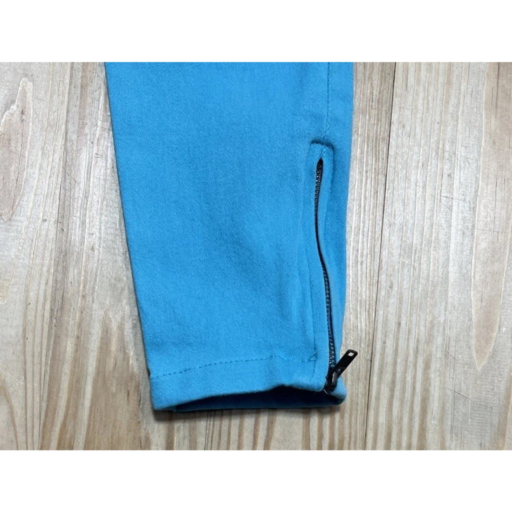 Umgee Pull On Pants Women Sz S USA Aqua Moto Jegging Skinny Ankle Zip Banded