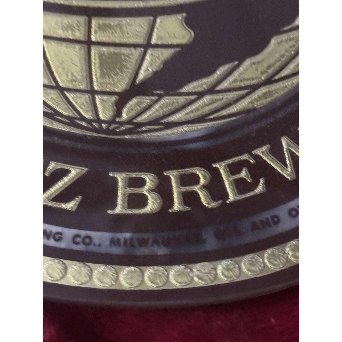 Vintage 1972 Schlitz On Draught Beer Bar Mirror Sign Oval 20” Beeco Milwaukee