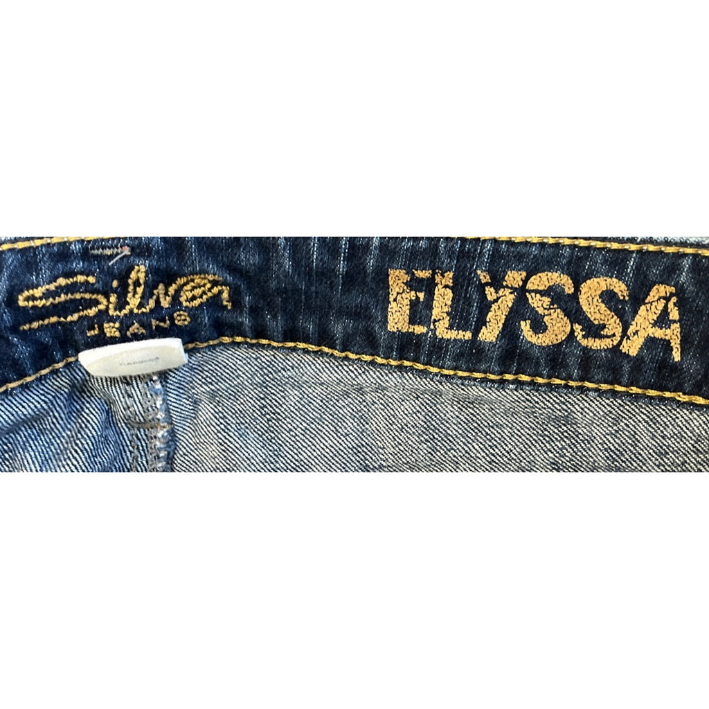 Silver Jeans Women 30 Blue Elyssa Cropped Summer Capri Stretch Dark Pants