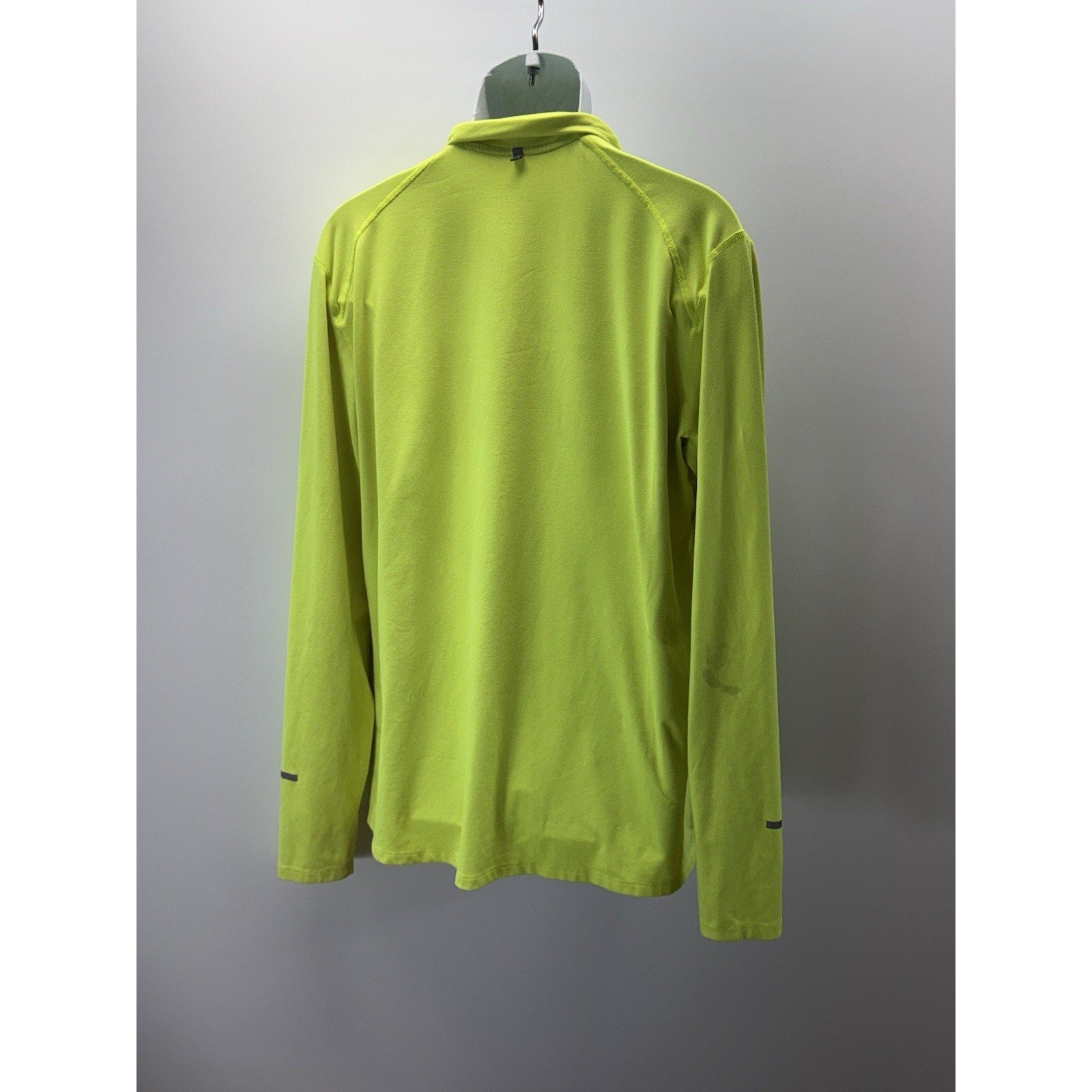 Nike Running 1/4 Zip Jacket Sweatshirt Dri Fit Neon Athletic Mens Sz XL Stains