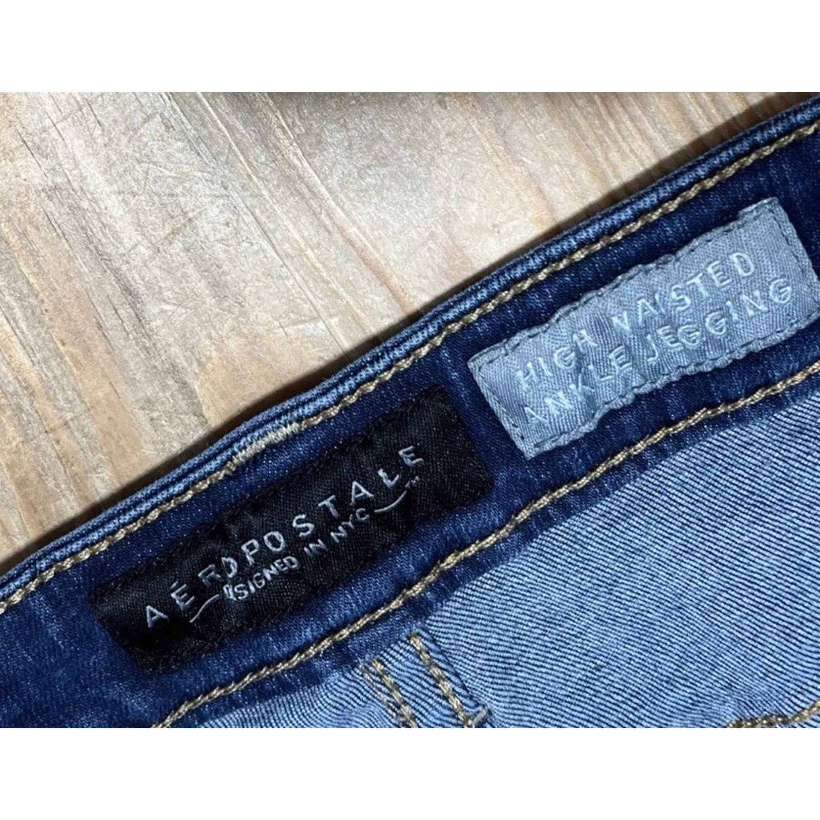Aeropostale Women's Size 8 Distressed High Waisted Ankle Jegging Jeans Stretch