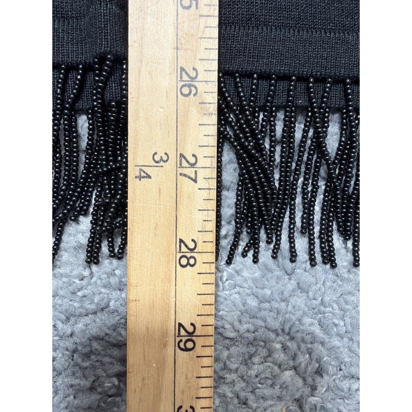 Vintage y2k Laura Martin Fringe Tassel Hem Knit Sweater Plus Size 2X New