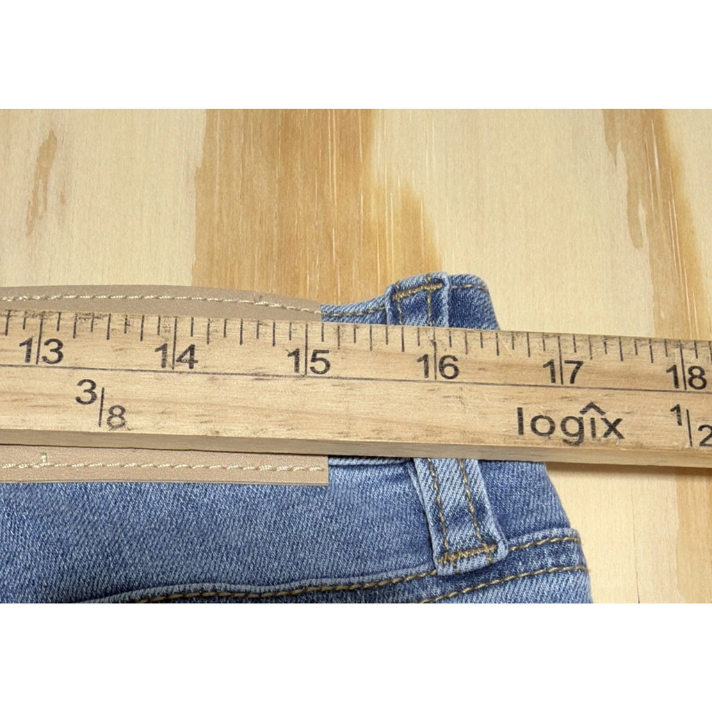 Seven7 Relaxed Cuffed Bermuda Denim Shorts Womens 10 Blue Denim Mid Rise New