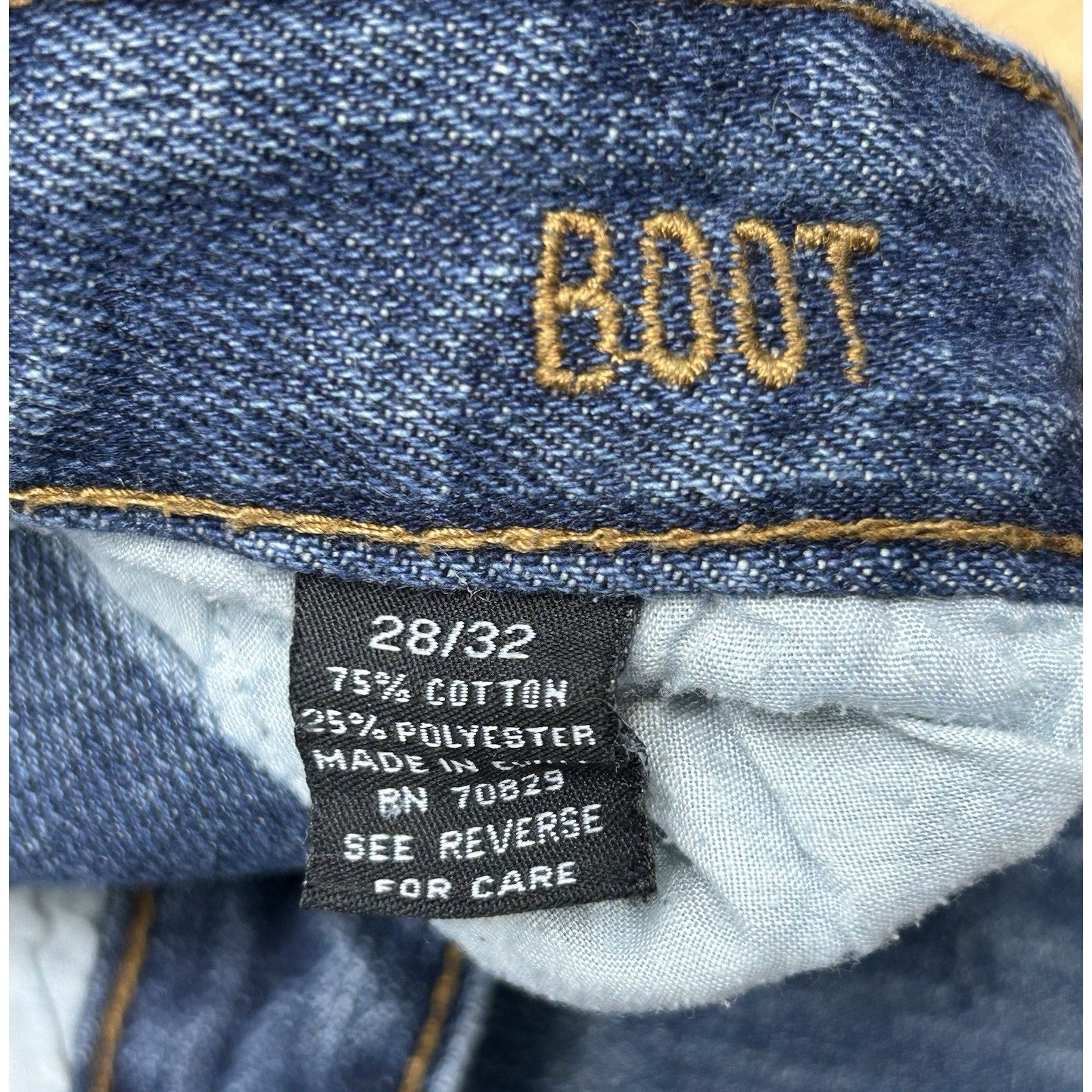 Carbon Boot Cut Jeans Men's 28x32 Blue Denim Streetwear.