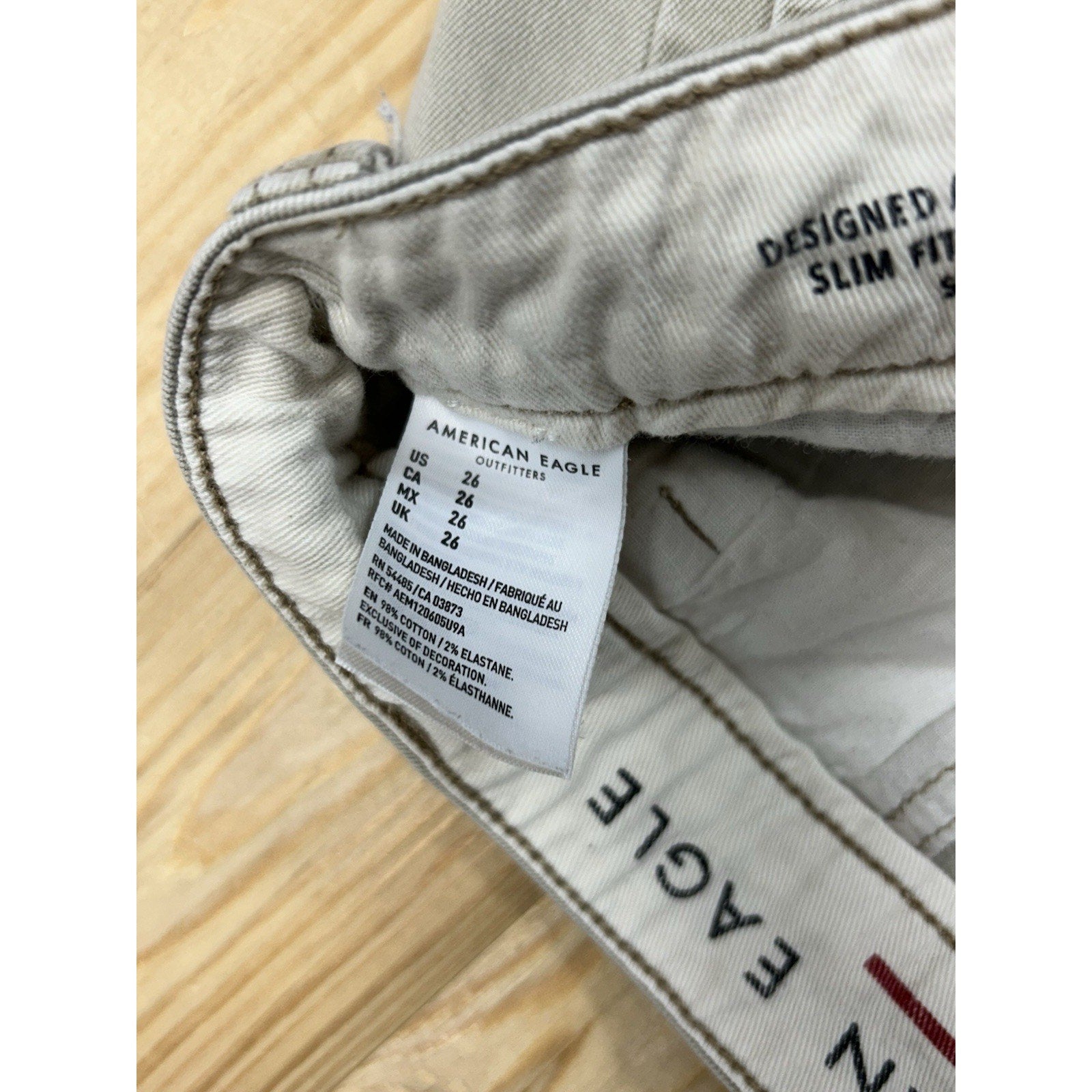 American Eagle Shorts Mens 26Tan Chino Next Level Flex