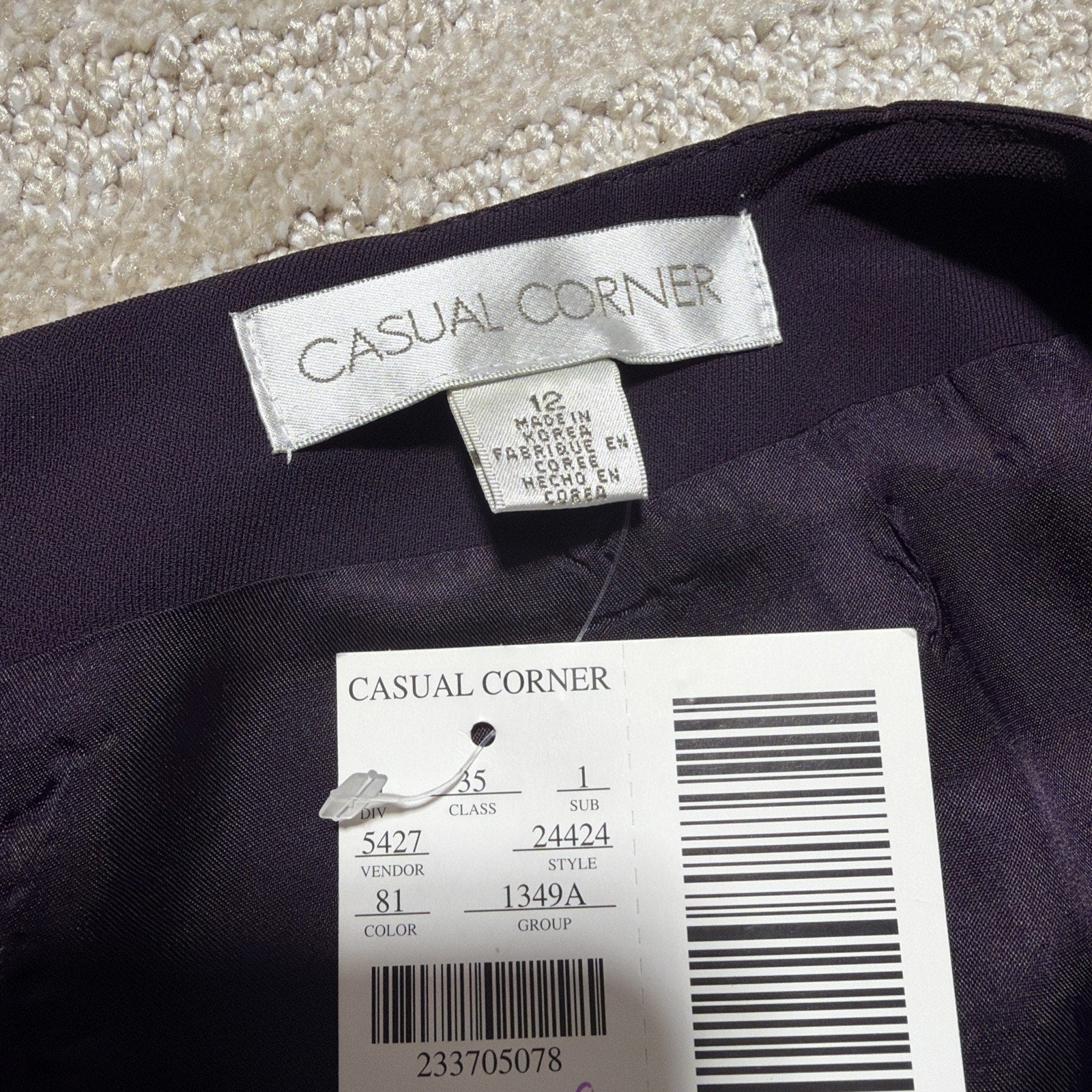90s Vintage Mini Skirt Purple Pencil Skirt Office Aesthetic Lined Size 12 NWT