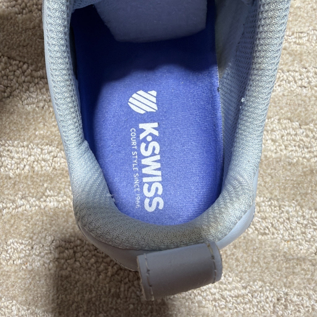 K-swiss Womens Baby Blue Shimmer Donavon Sneakers Sz 10 95633-482-M