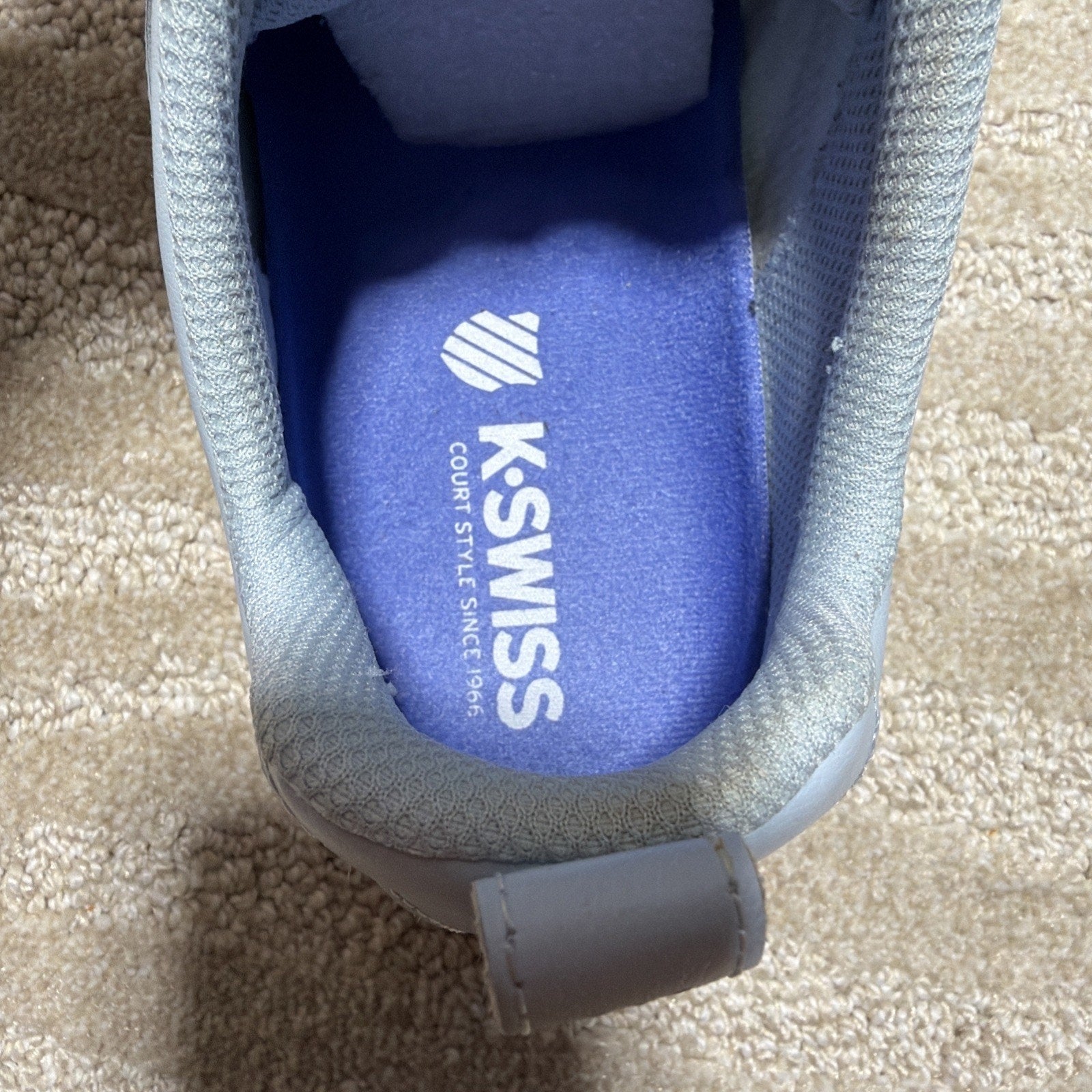 K-swiss Womens Baby Blue Shimmer Donavon Sneakers Sz 10 95633-482-M