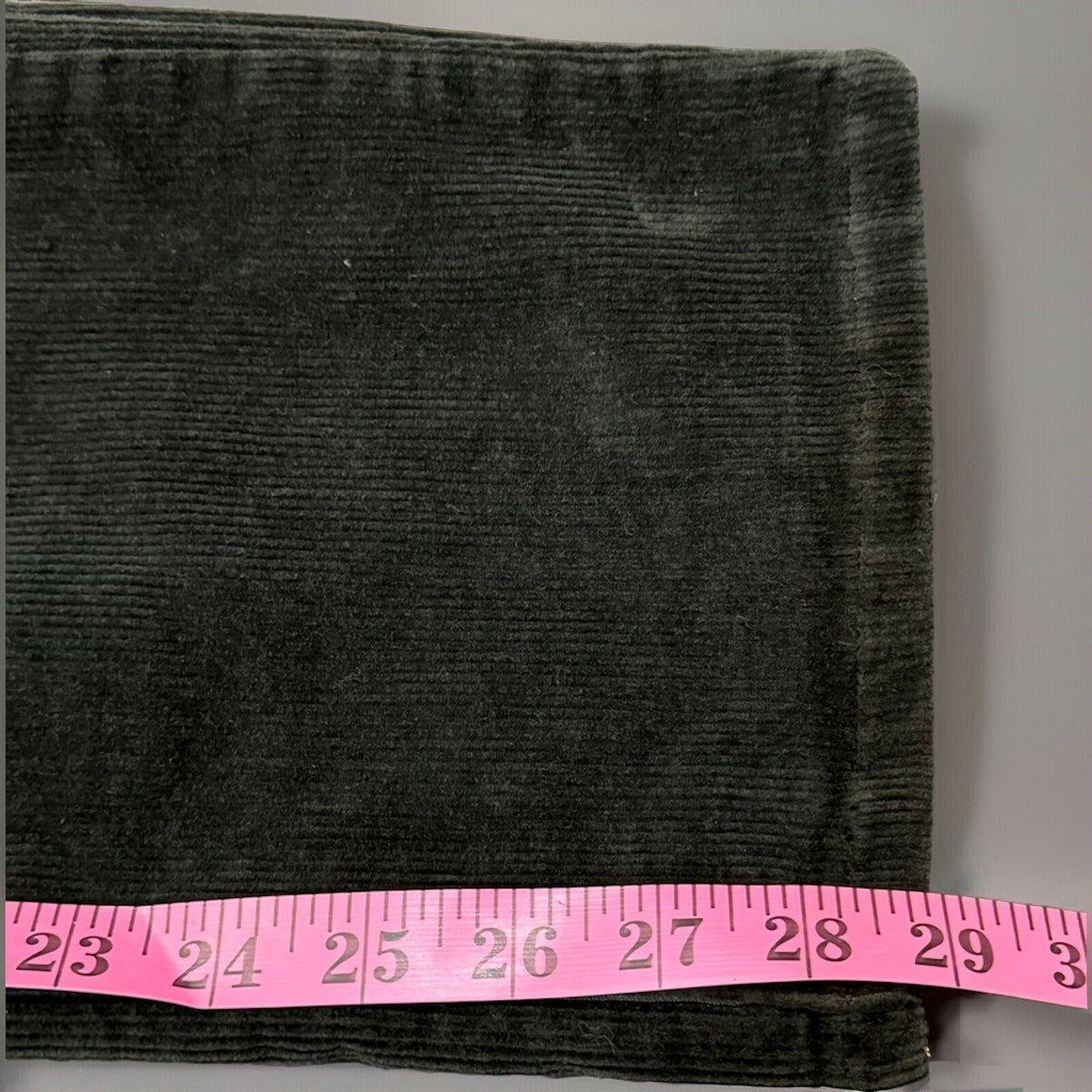 St John's Bay Olive Green Corduroy Pants Women 10P Black Mid Rise Straight Leg