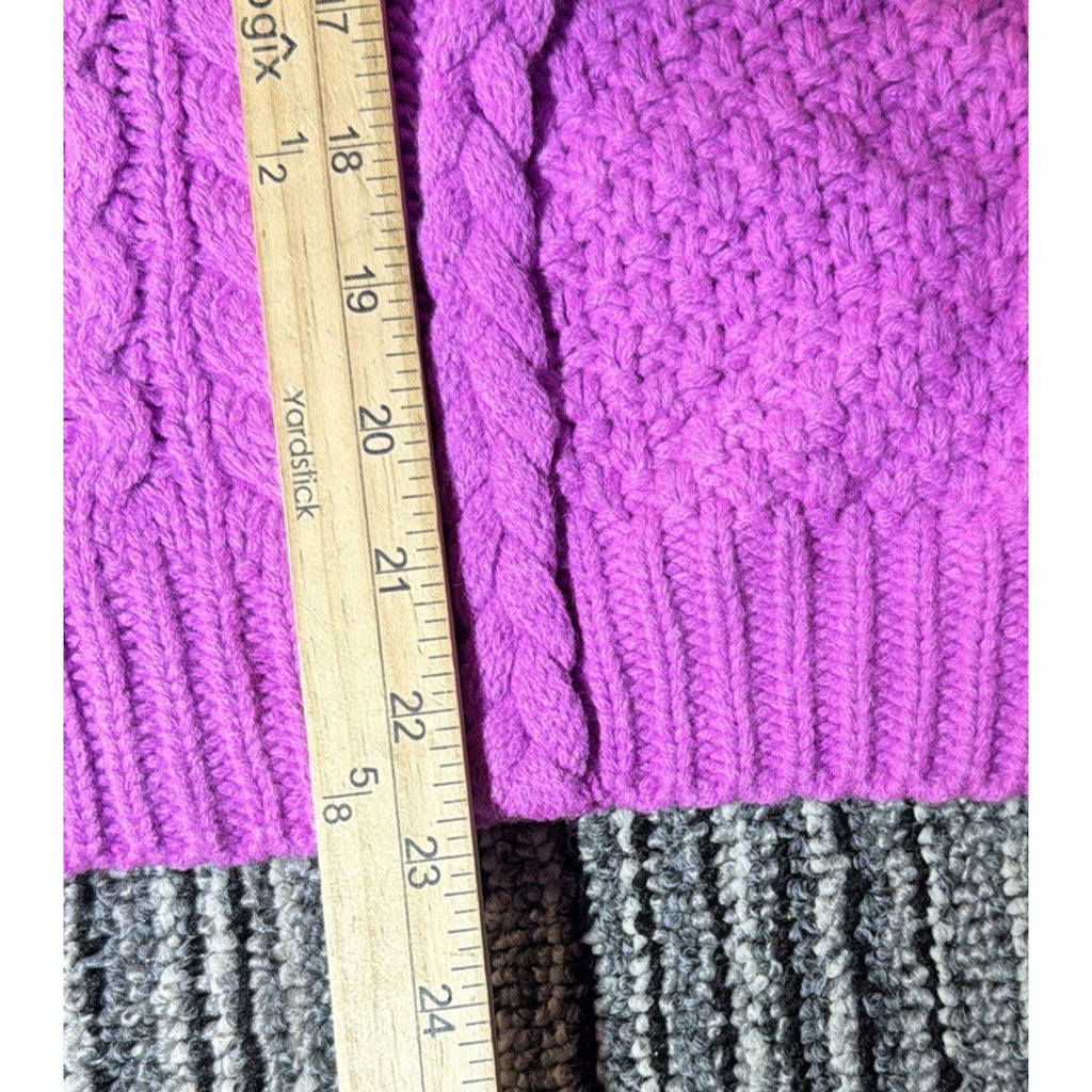 Altar'd State Sweater Womens L Orchid Cable Knit Oversized Crewneck Chunky NWT