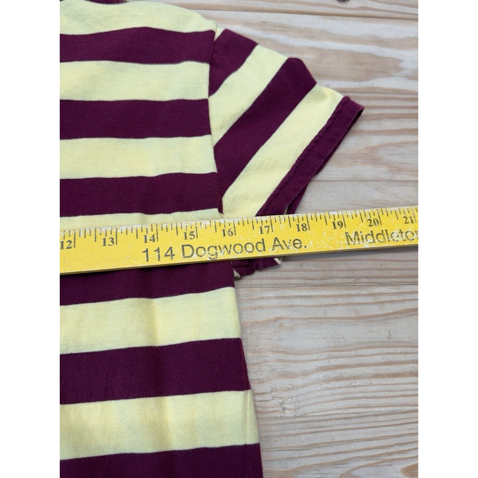 American Eagle Girl's Large 100% Cotton Short Sleeve Striped Yellow Polo Shirt