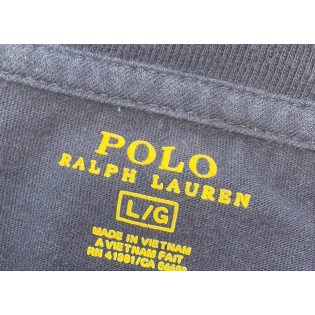 Polo Ralph Lauren T Shirt Mens Navy Blue XL Large Embroidered Tee Red Logo