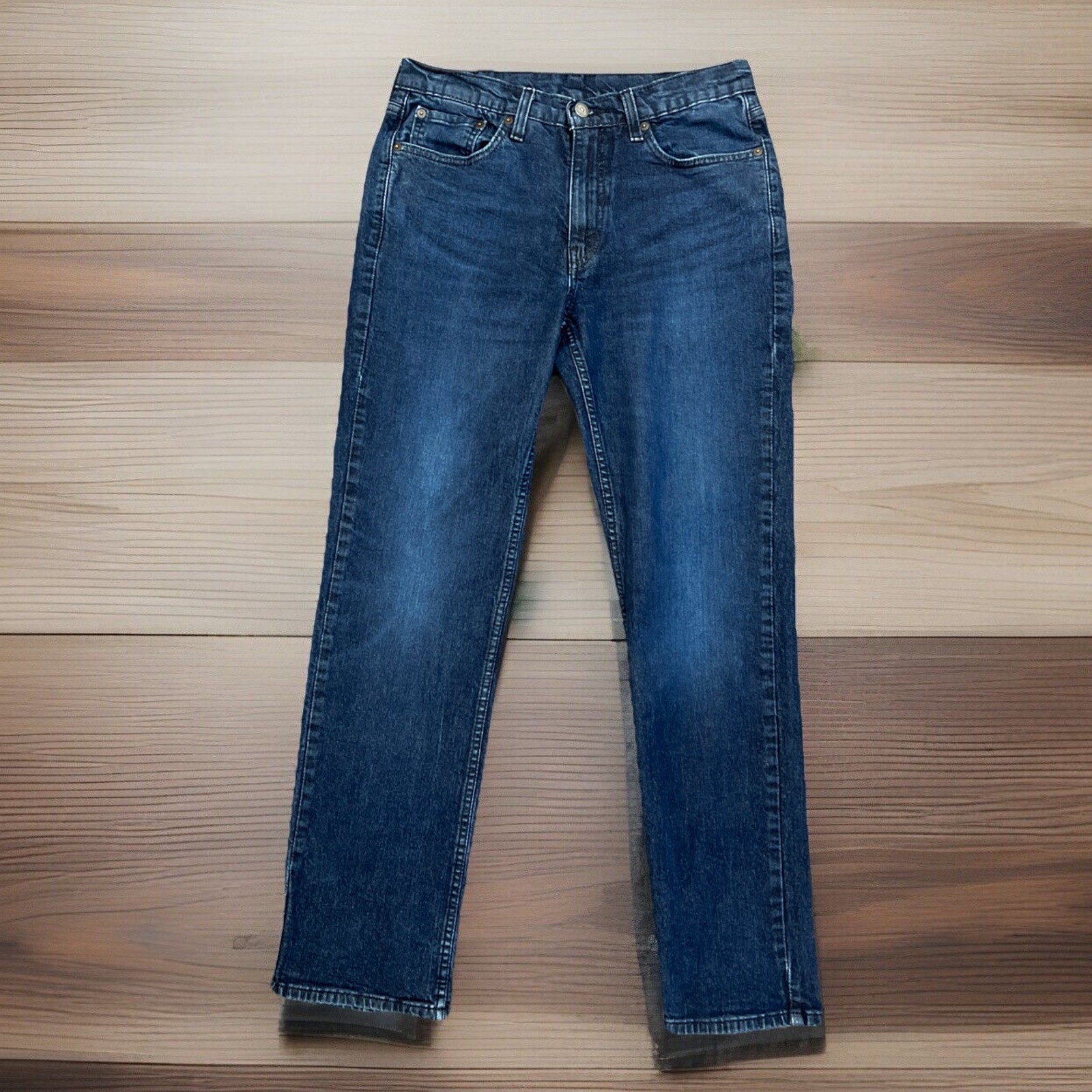 Levi's Men's 514 1389 Dark Blue Straight Fit Leg Stretch Denim Jeans Size 32x32