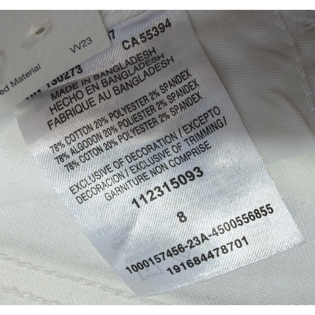 New Wrangler Women's 8 High Rise Unforgettable Skinny Jean Bright White 29x28