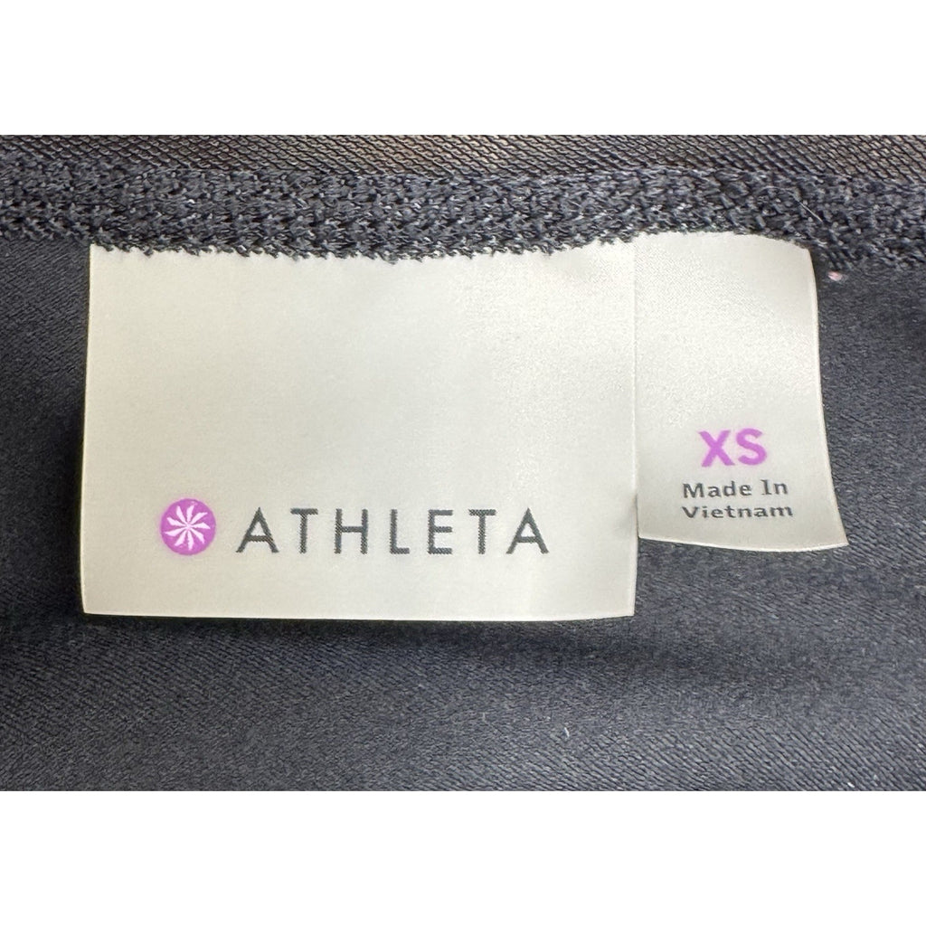 Athleta Blissout Assymeyrical Zip Jacket Sheer Back Black Athletic Women’s XS