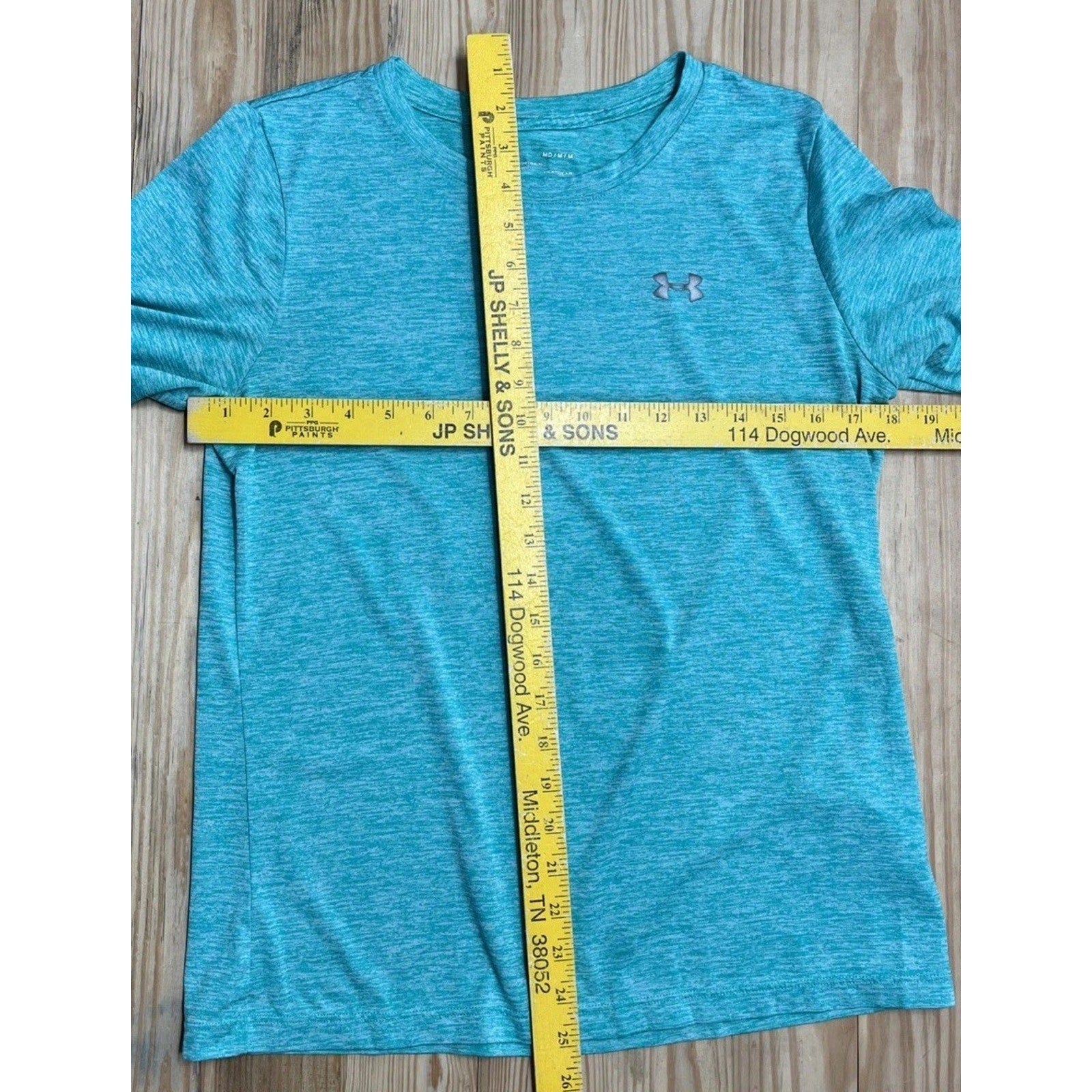 Under Armour UA Tech Women's Green Heather Long Sleeve Twist Athletic Crew M