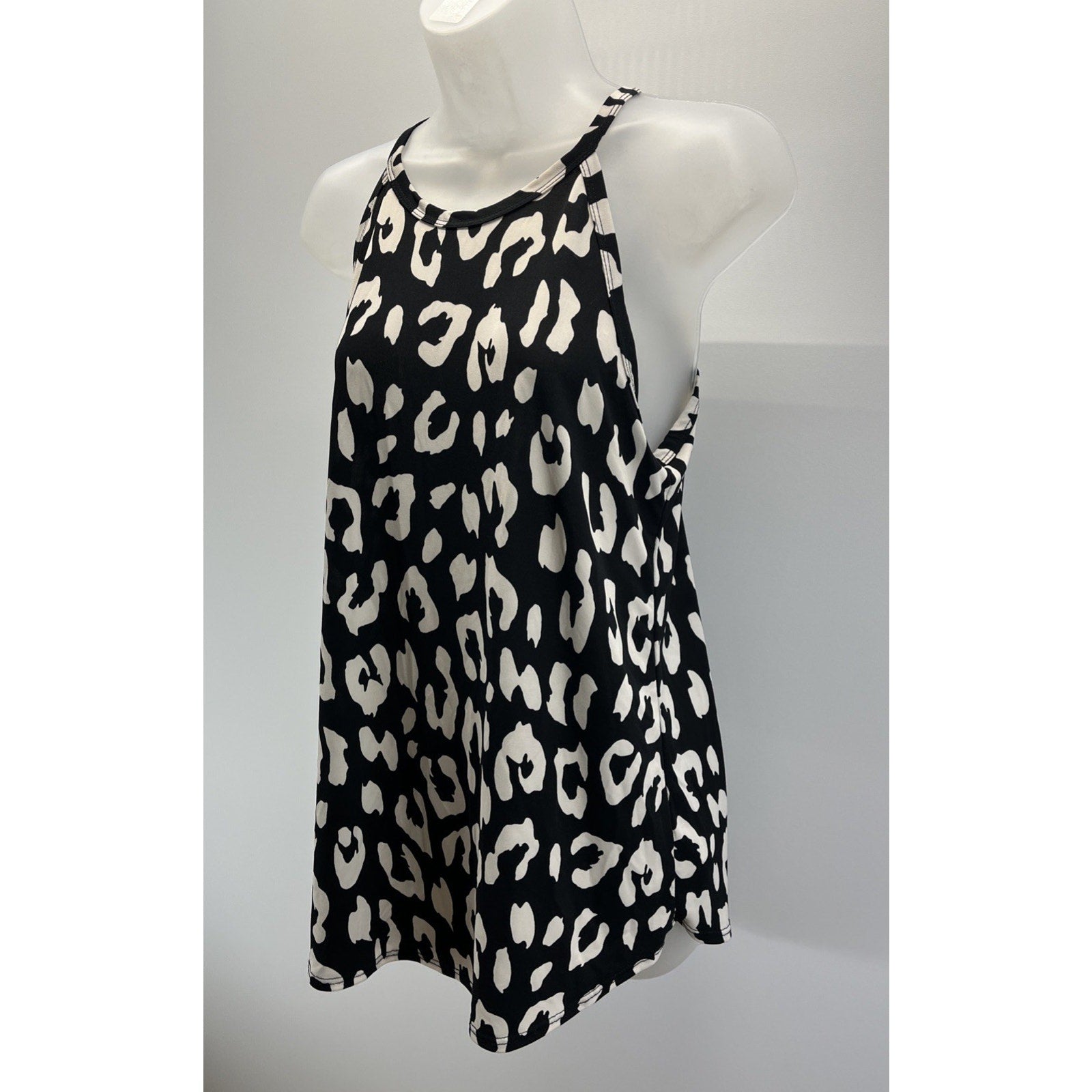 Bombom Top Womens Medium Cheetah Print Polyester Blend Sleeveless USA Made