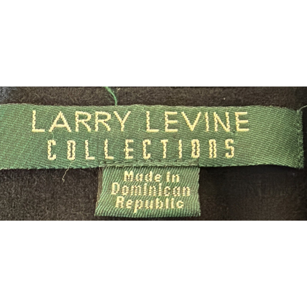 Larry Levine Black Double Breasted Blazer Wool Blend Jacket Sz 10 Vintage Crest