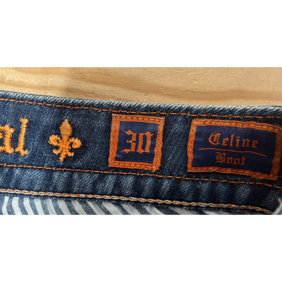 Rock Revival Celine Boot Cut Jeans Flap pockets Distressed Sz 30