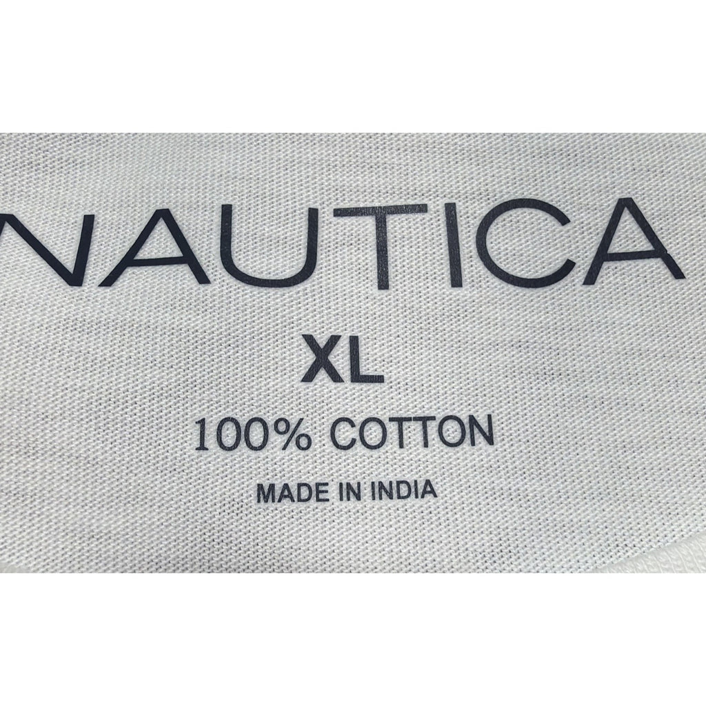 Nautica Men's Anchor Long Sleeve Solid Crew Neck T-Shirt XL Bright White NWT