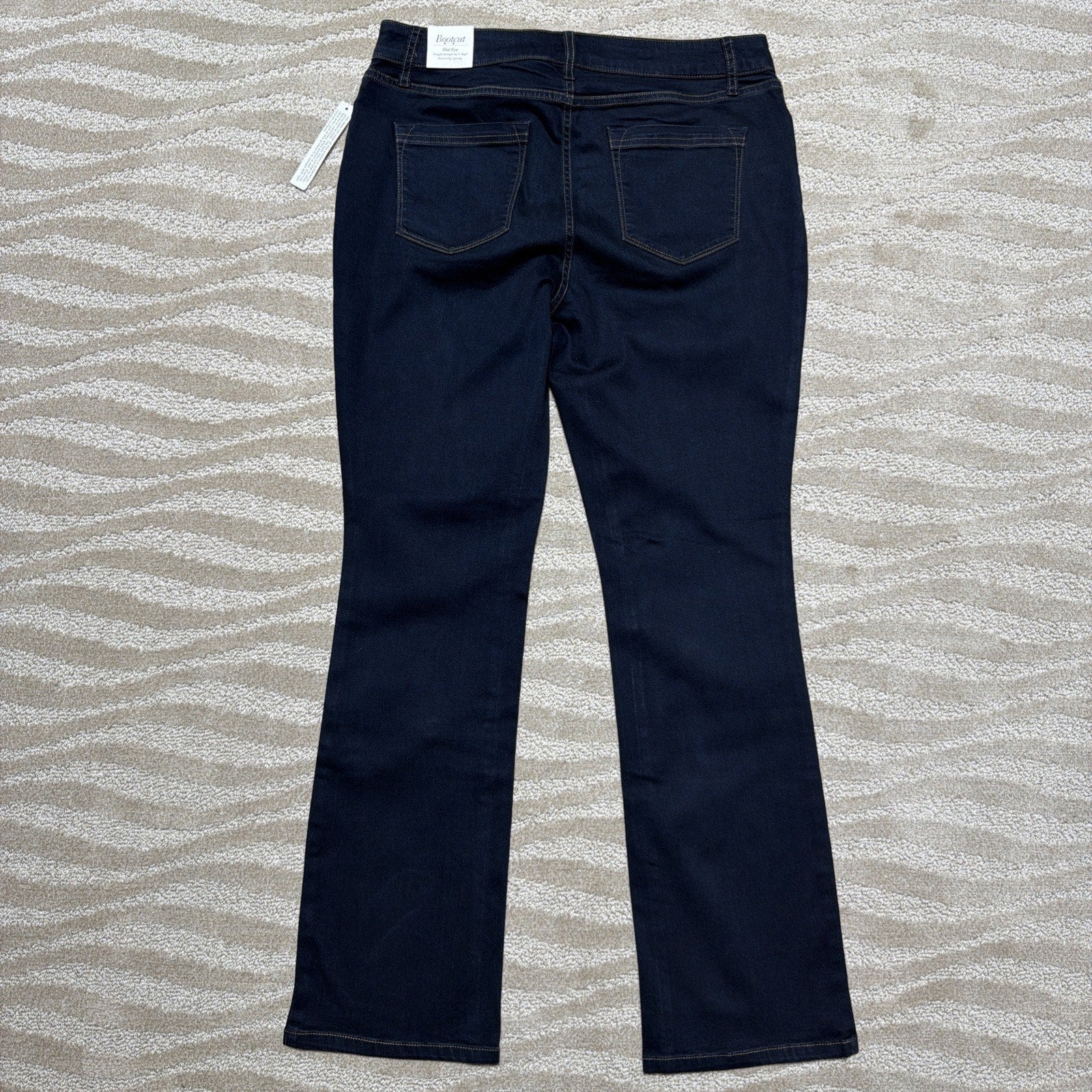 2019 Croft & Barrow Rinse Blue Stretch Jean Bootcut Premium Denim Jeans 14 NWT