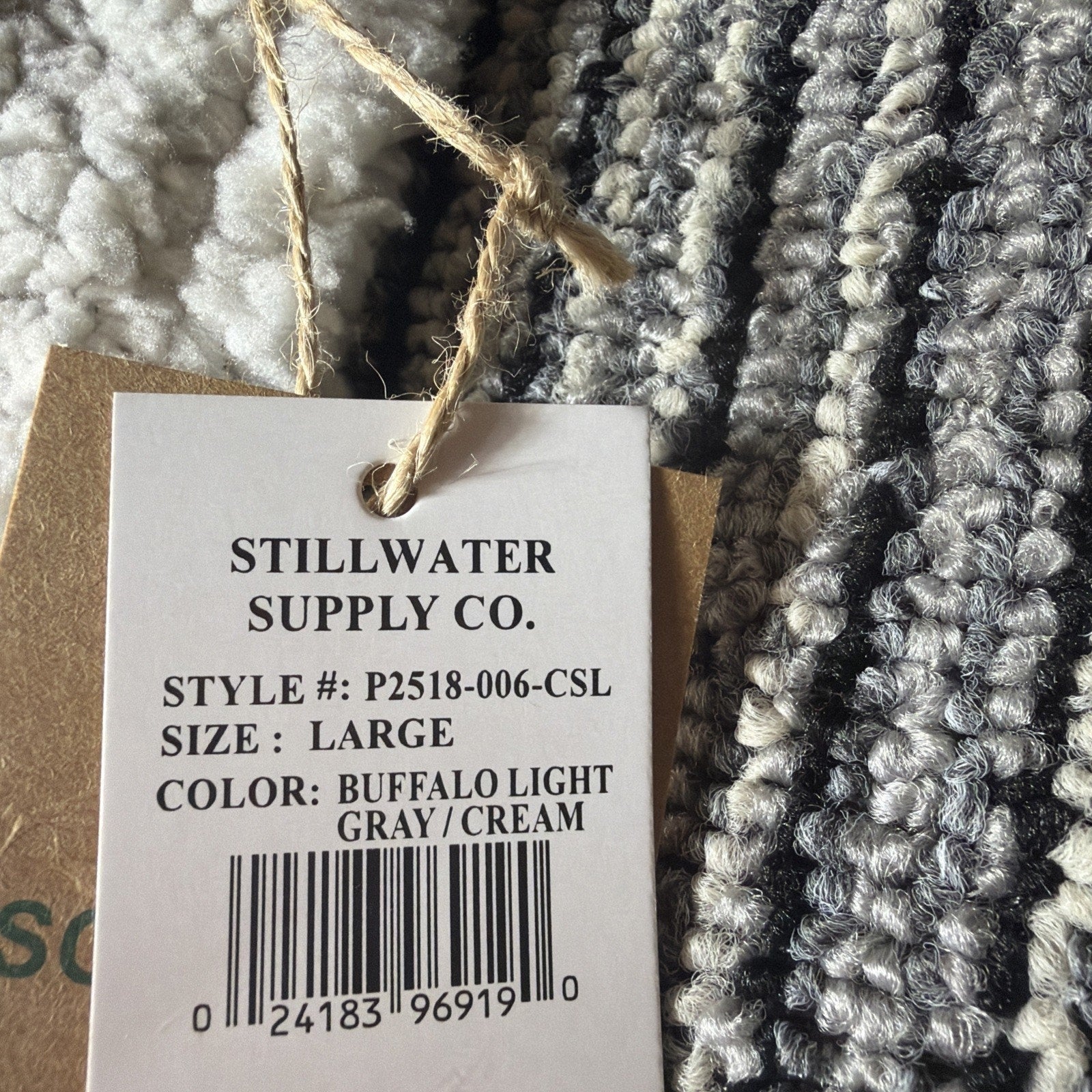 Stillwater Supply Co Vest Womens L Full Zip Super Soft Fleece Gray White NWT