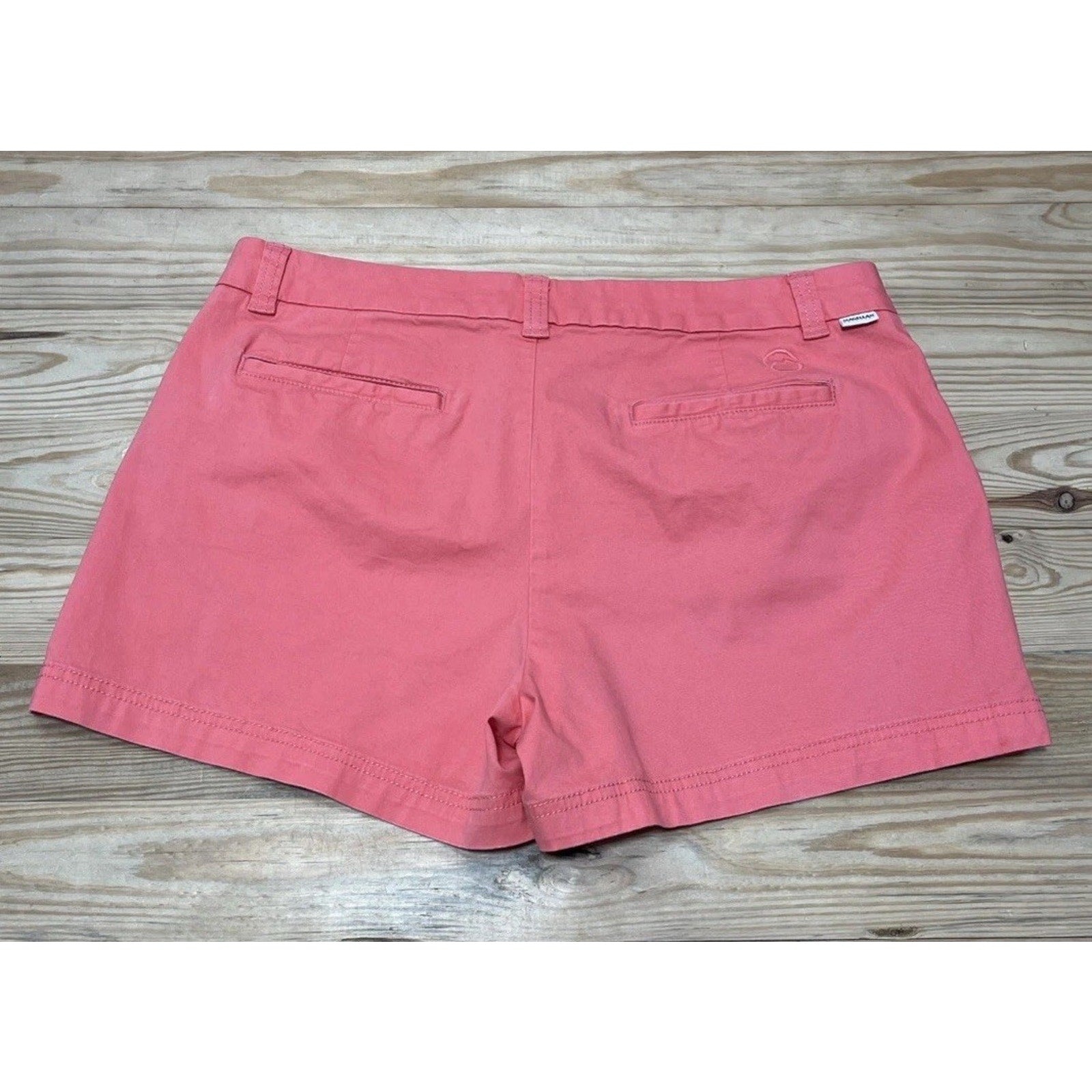 Magellan Outdoors Shorty Shorts Womens 12 Pink Happy Camper Chino