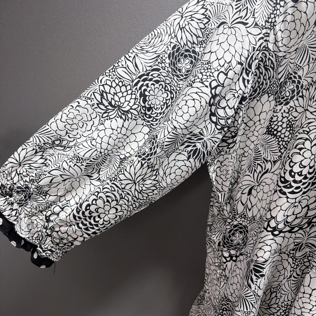 NWT CATO Women’s Long Sleeve Blouse Black/white Floral Plus Size 22/24