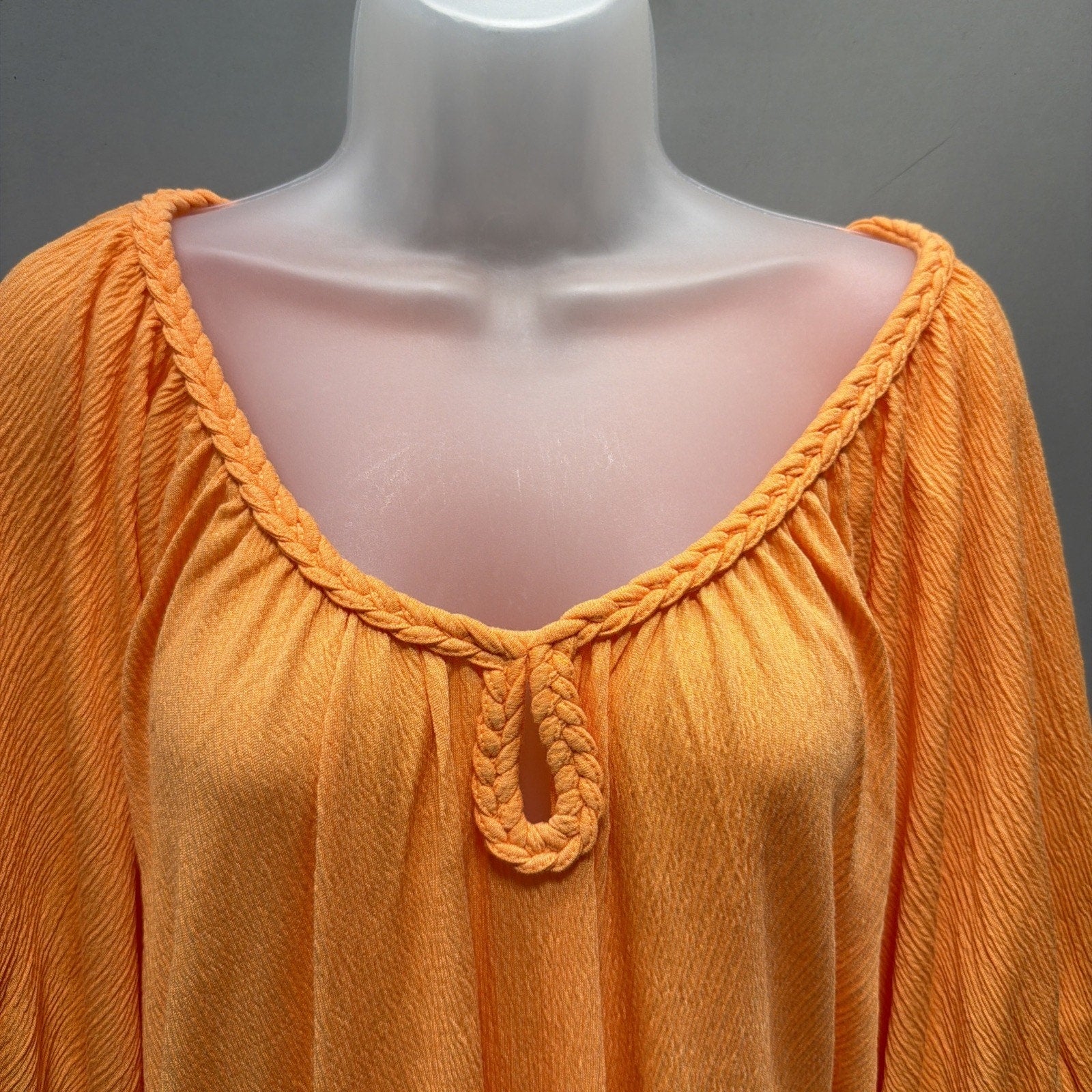 Lane Bryant Braided Keyhole Neck Top blouse Tunic Plus Size 18-20 NWT