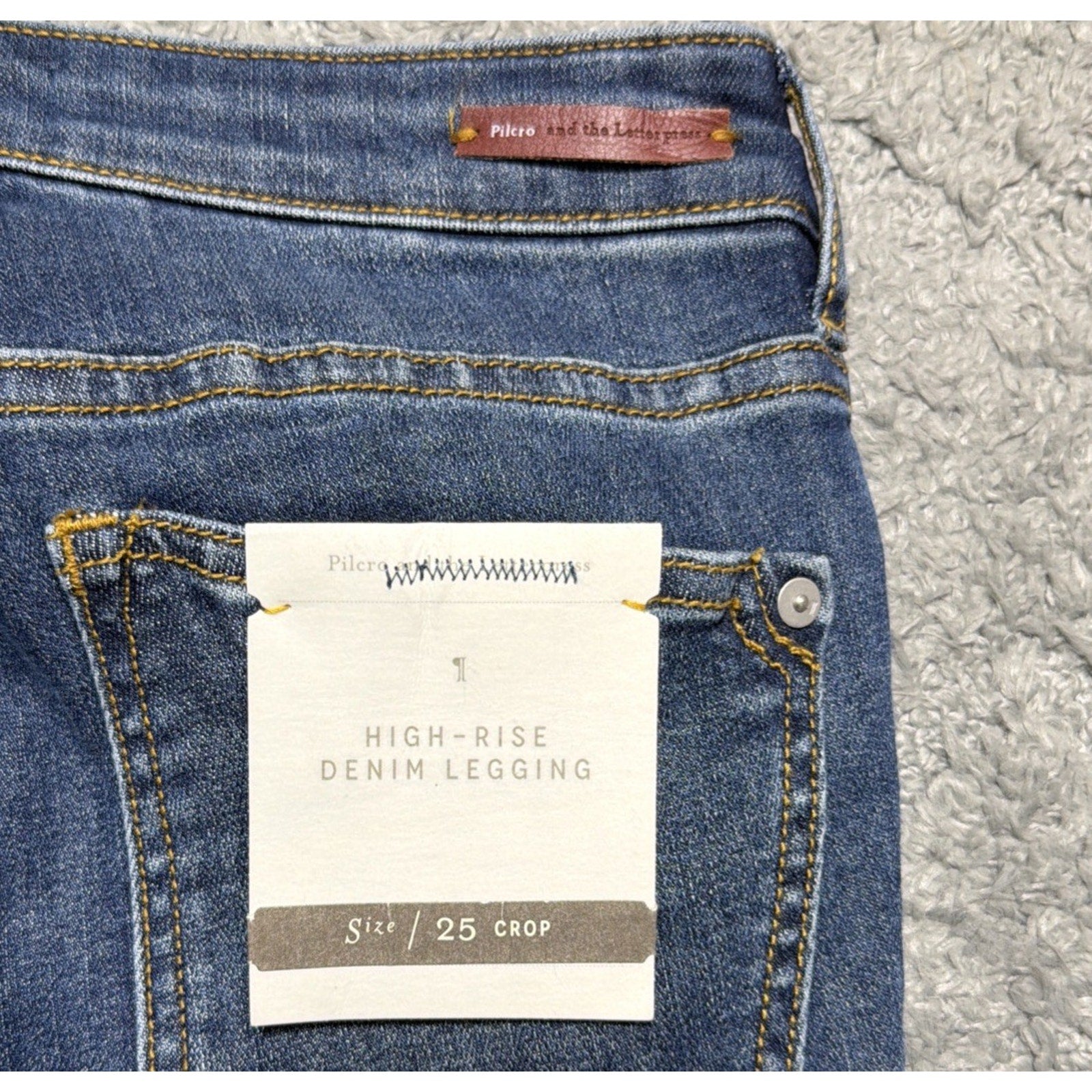 Anthropologie Pilcro and the Letterpress High Rise Denim Legging Size 25 NWT