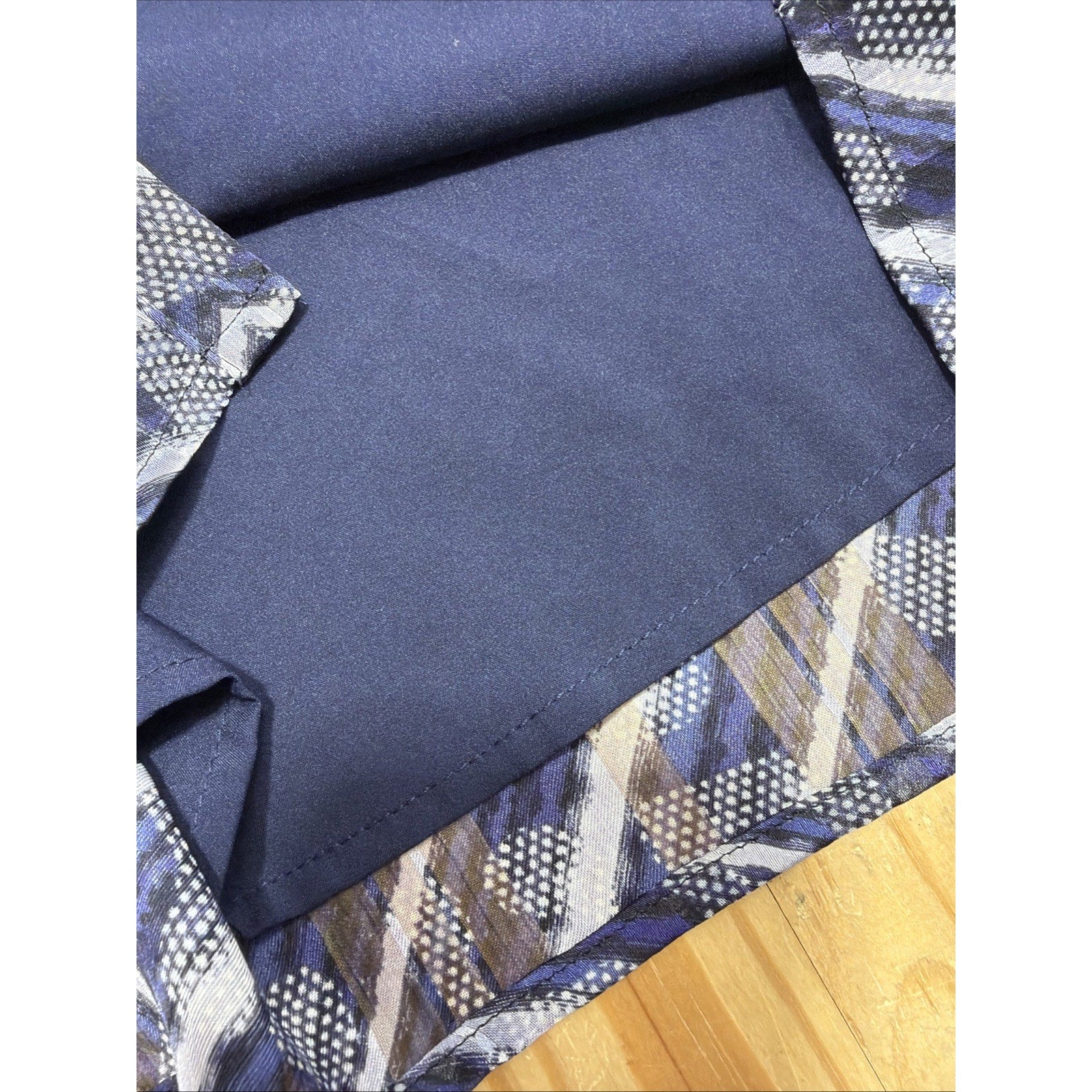 Banana Republic Ruffle Neck Lined Shirtdress Sleeveless Women 0 Petite Navy