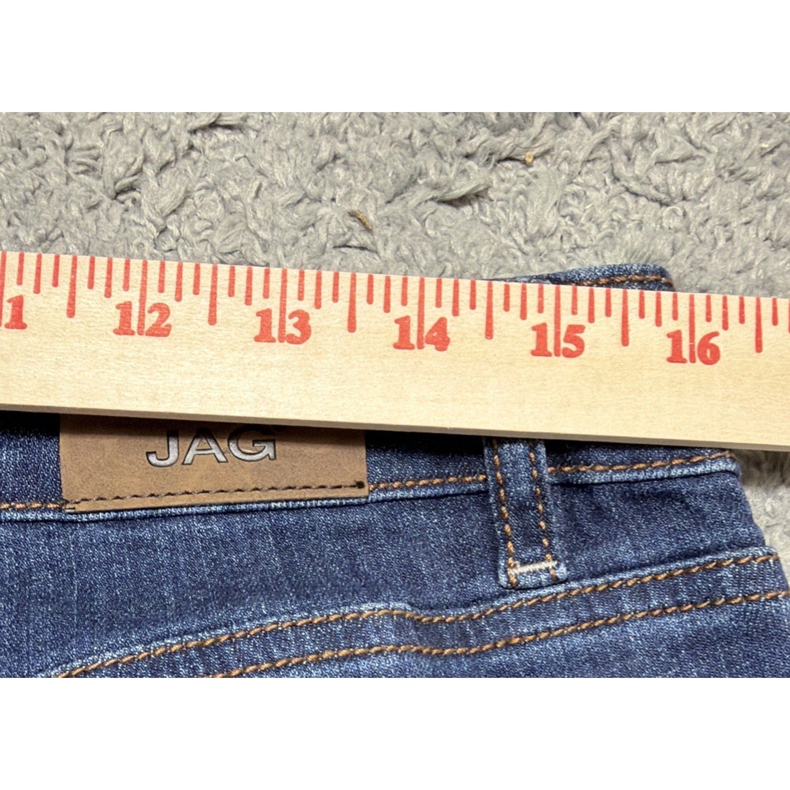 Jag Jeans Kelso Straight Casper Wash Embroidered Pocket Size 14 Denim New W Tags
