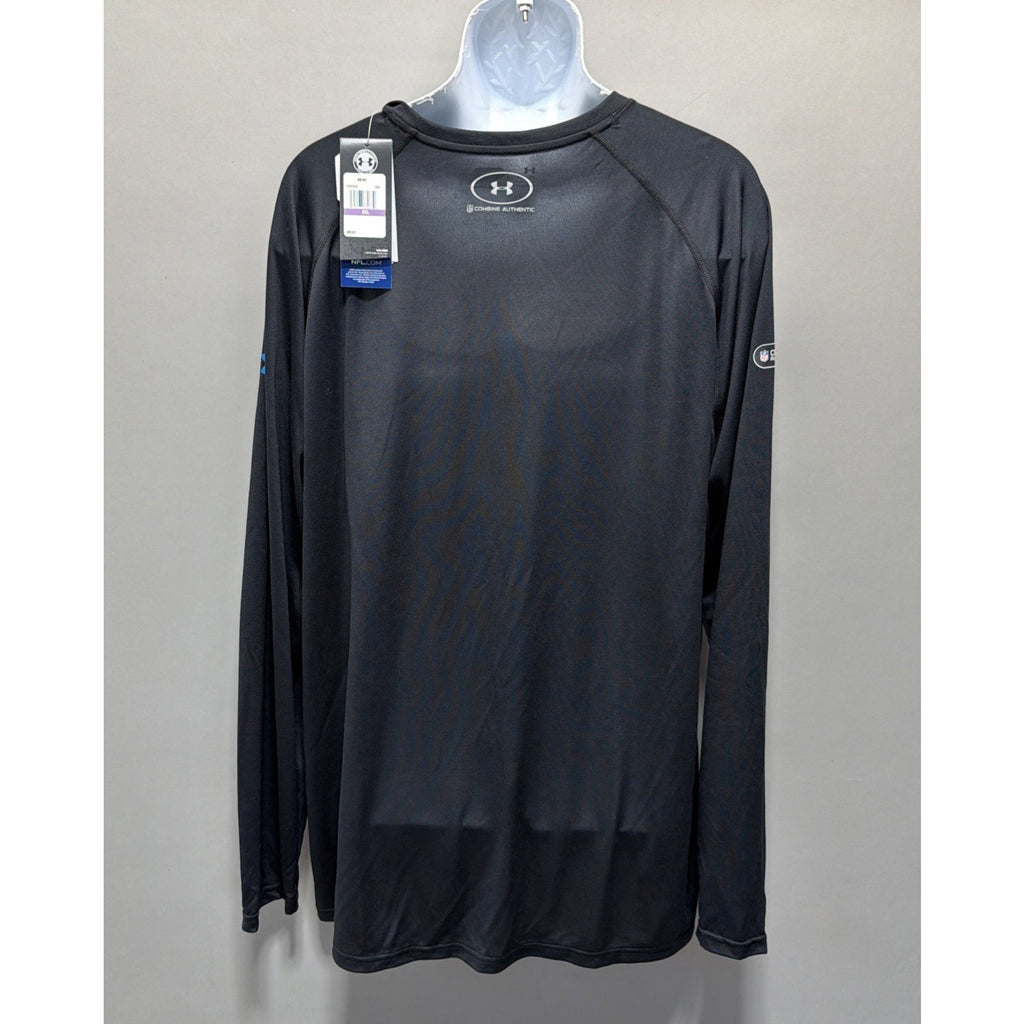 Carolina Panthers NFL Under Armour Combine Training LS Black Shirt Men’s 2XL New