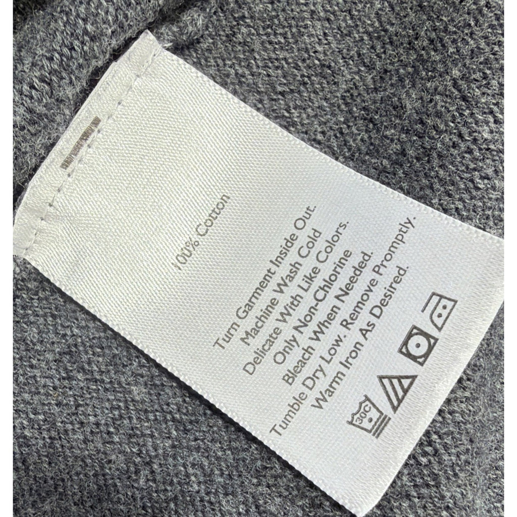 Eddie Bauer Sweater Mens Large Gray 1/4 Zip Knit Long Sleeve Pullover Preppy