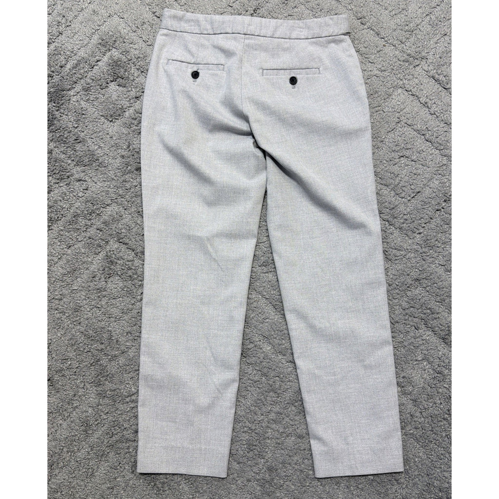 Banana Republic Womens 4 Avery Herringbone Tie Waist Tailored Ankle Pants
