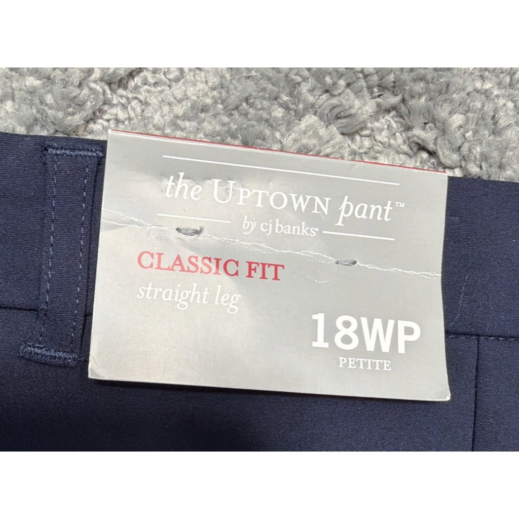 CHRISTOPHER & BANKS The Uptown Pant Navy Blue Slacks Straight Leg Plus 18WP New
