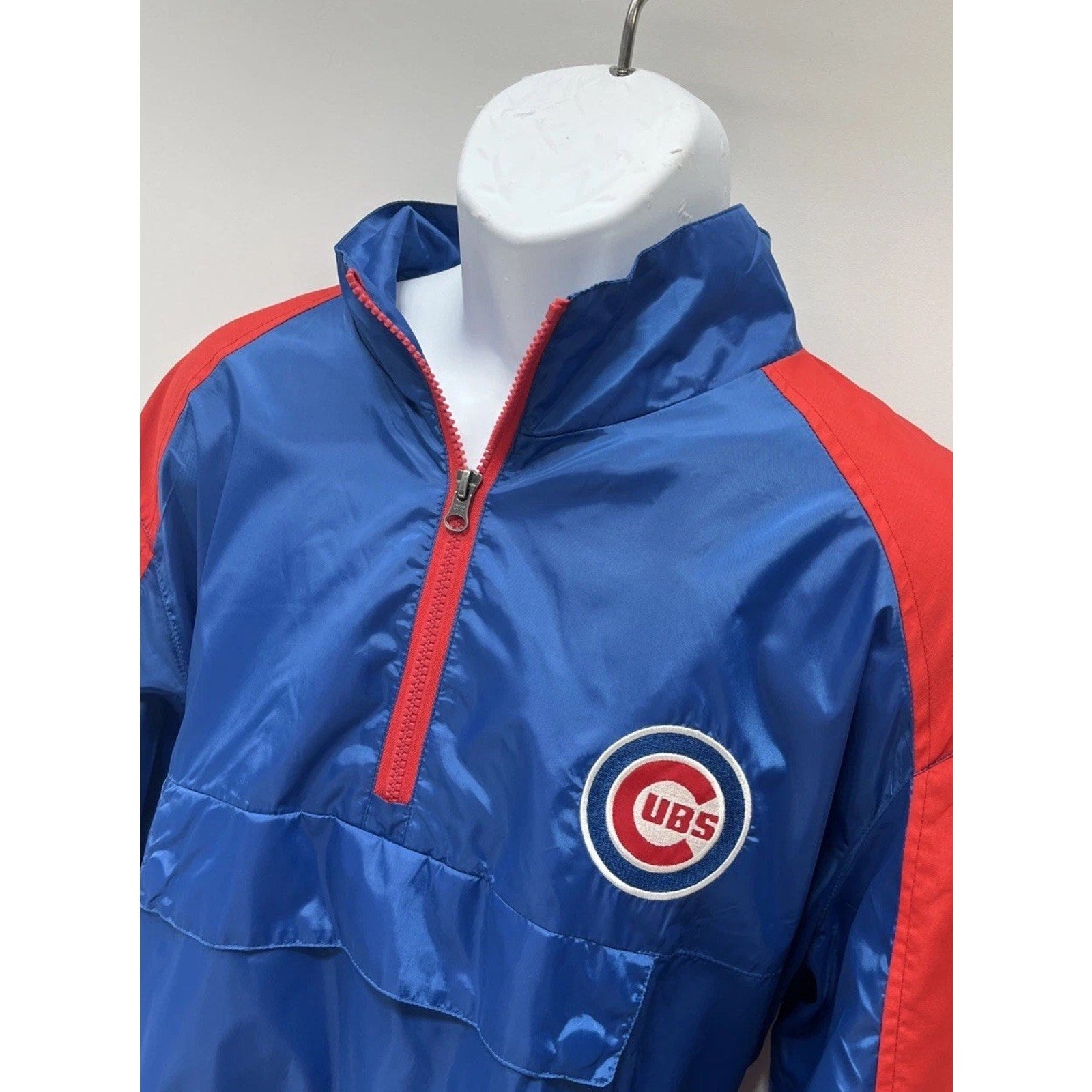 Chicago Cubs Blue Men's Quarter-Zip Pull Over Light Weight Windbeaker MLB XL
