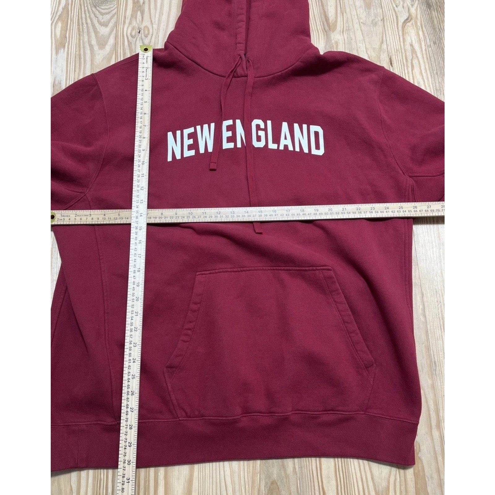 VINEYARD VINES Vintage Whale Clean Fleece Hoodie Men's Size 2XL Sangria